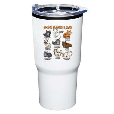 God Says I Am Cat Cute Cats Lover Bible Verse Christian Tumbler