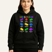 God Says I Am Building Brick Builder Block Christian Hoodie