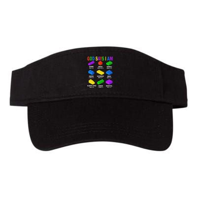 God Says I Am Building Brick Builder Block Christian Visor