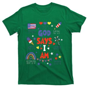 God Says I Am July 4th Christian Bible Verse T-Shirt