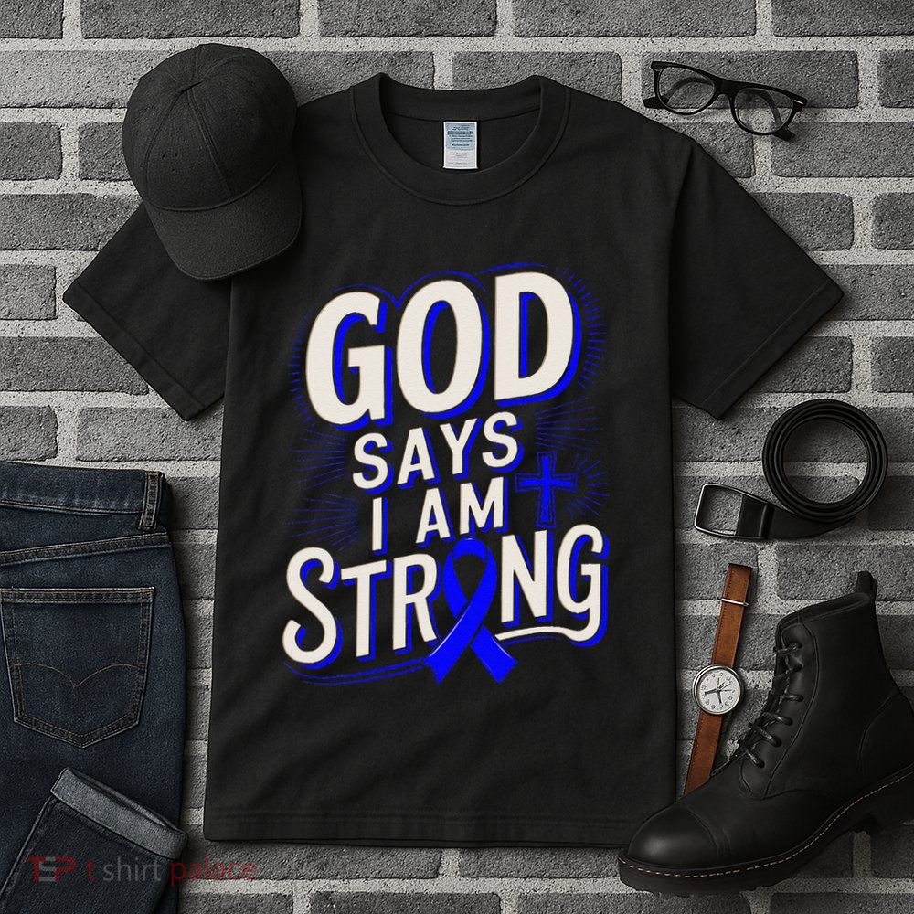 God Says IM Strong Survivor Juvenile Arthritis Awareness Tall T-Shirt