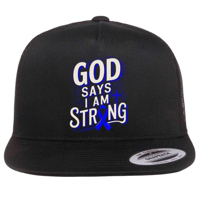 God Says IM Strong Survivor Juvenile Arthritis Awareness Flatbill Hat