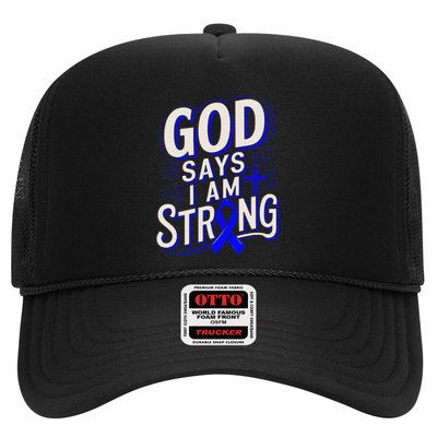 God Says IM Strong Survivor Juvenile Arthritis Awareness Trucker Hat