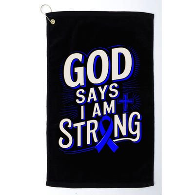 God Says IM Strong Survivor Juvenile Arthritis Awareness Golf Towel