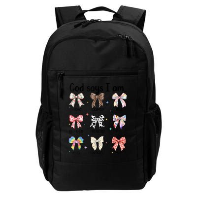 God Says I Am Coquette Bow Religious Christian Women Girls  Backpack