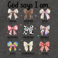 God Says I Am Coquette Bow Religious Christian Women Girls  Vector Backpack