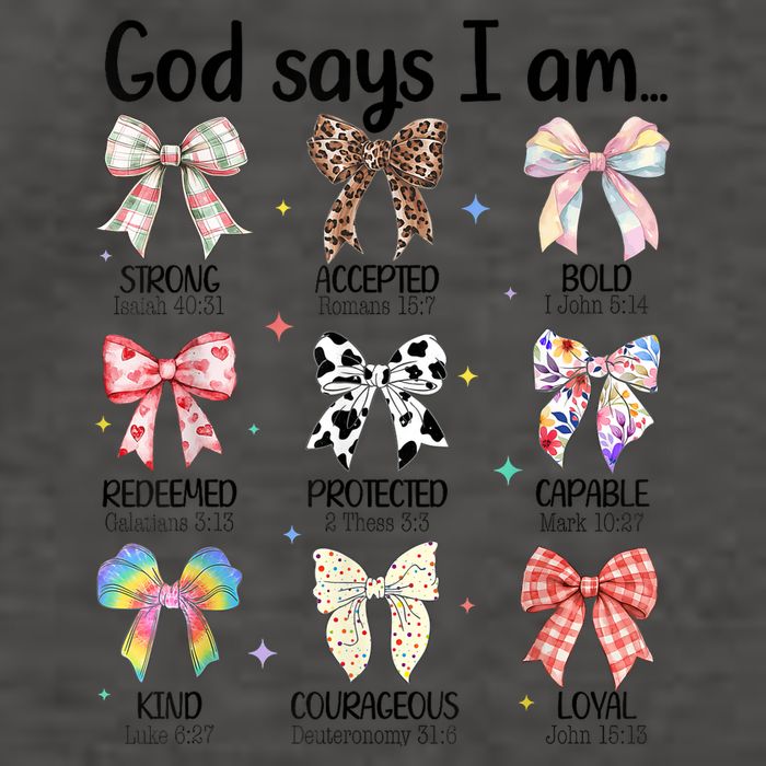 God Says I Am Coquette Bow Religious Christian Women Girls  Vector Backpack