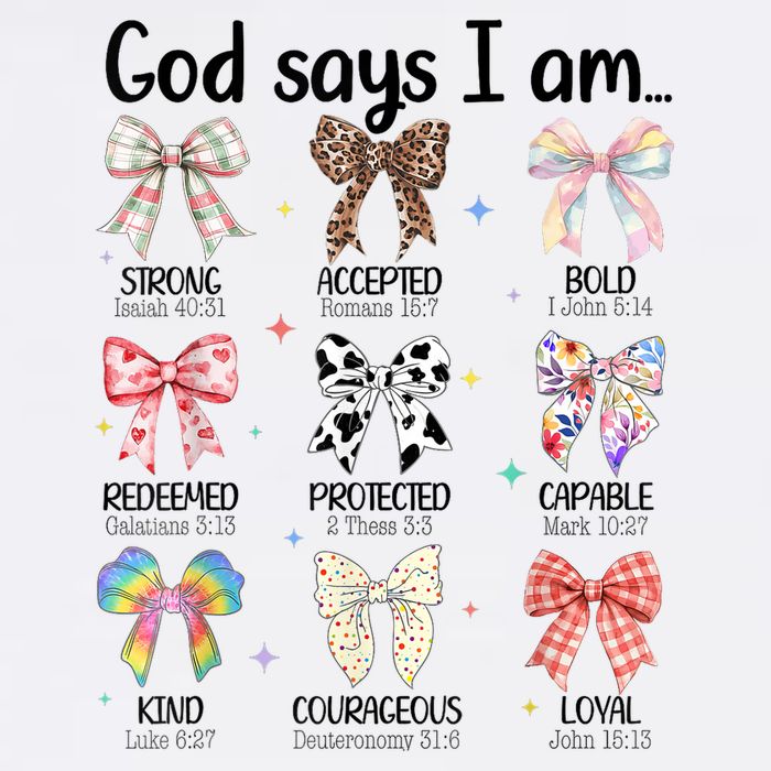 God Says I Am Coquette Bow Religious Christian Women Girls  Apron
