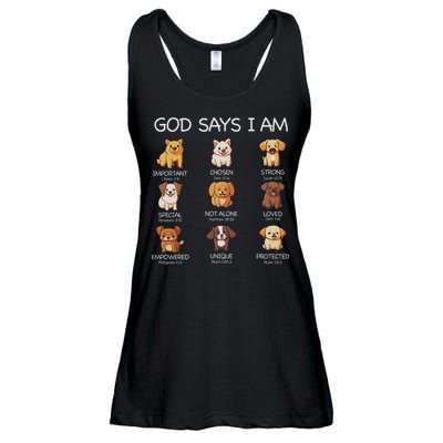 God Says I Am Cute Dogs Bible Verse Christian Ladies Essential Flowy Tank