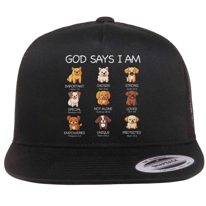 God Says I Am Cute Dogs Bible Verse Christian Flatbill Hat