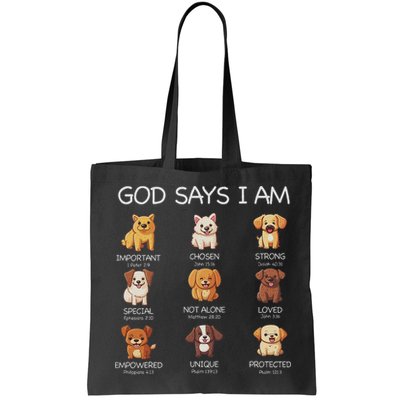 God Says I Am Cute Dogs Bible Verse Christian Bag