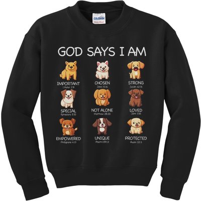 God Says I Am Cute Dogs Bible Verse Christian Kids Sweatshirt