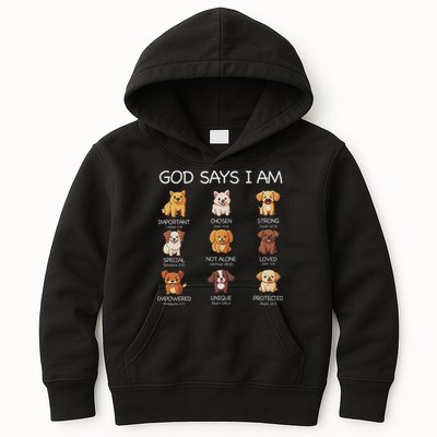 God Says I Am Cute Dogs Bible Verse Christian Kids Hoodie