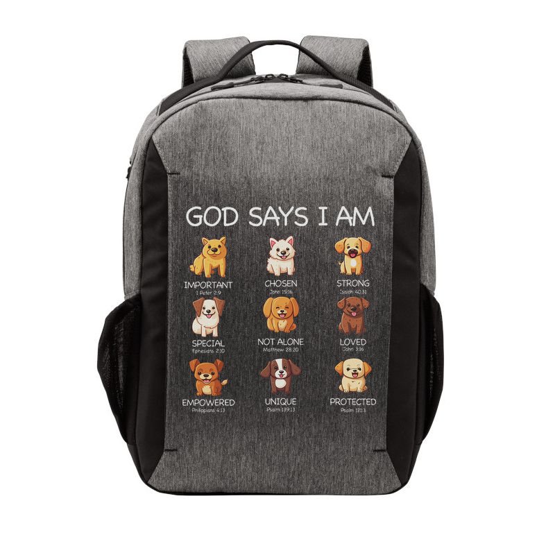God Says I Am Cute Dogs Bible Verse Christian Vector Backpack