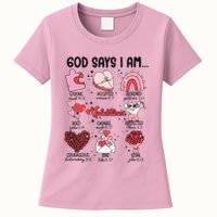 God Says I Am Valentine Funny Jesus Valentines Womens T-Shirt