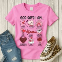God Says I Am Valentine Funny Jesus Valentines Womens T-Shirt