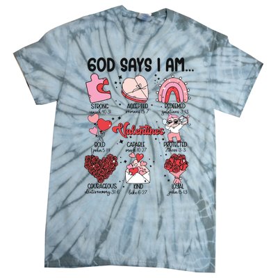 God Says I Am Valentine Funny Jesus Valentines Tie-Dye T-Shirt