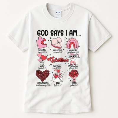 God Says I Am Valentine Funny Jesus Valentines Tall T-Shirt