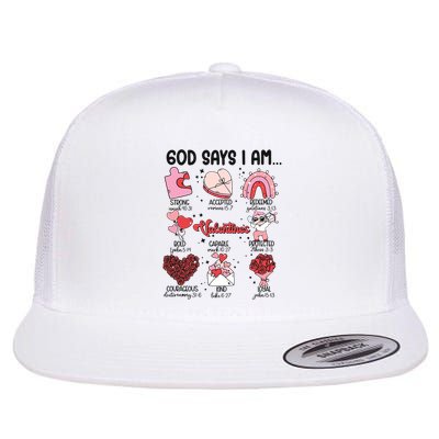 God Says I Am Valentine Funny Jesus Valentines Flatbill Hat