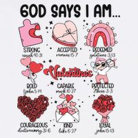 God Says I Am Valentine Funny Jesus Valentines Womens Tank Top