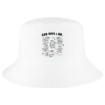 God Says I Am Truck Construction Christian Bible Verse Cool Comfort Performance Bucket Hat