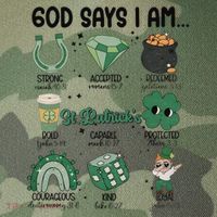 God Says I Am Retro St PatrickS Day Legacy Tie Dye Trucker Hat