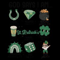 God Says I Am Retro St PatrickS Day 16 in Basic Backpack