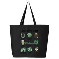 God Says I Am Retro St PatrickS Day 25L Jumbo Tote