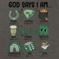 God Says I Am Retro St PatrickS Day Cotton Canvas Backpack