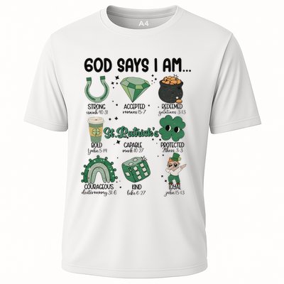 God Says I Am Retro St PatrickS Day Performance Shirt