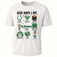 God Says I Am Retro St PatrickS Day Cooling Performance Crew T-Shirt