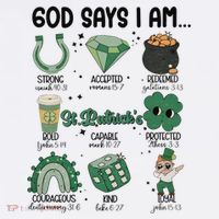 God Says I Am Retro St PatrickS Day T-Shirt
