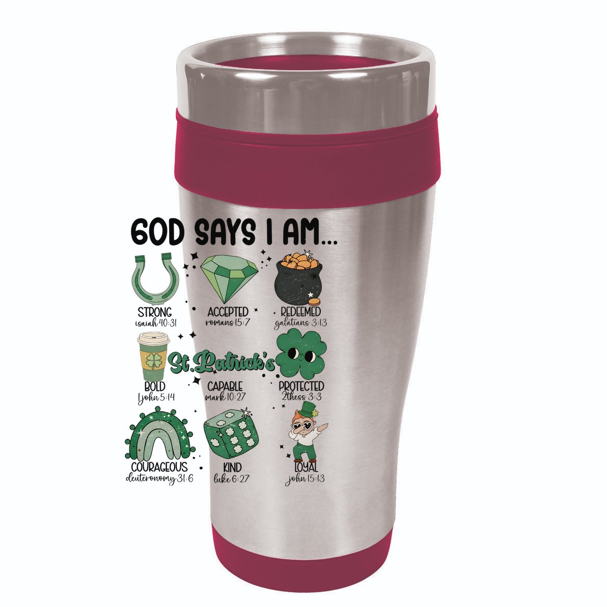 God Says I Am Retro St PatrickS Day 15oz Campfire Ceramic Mug