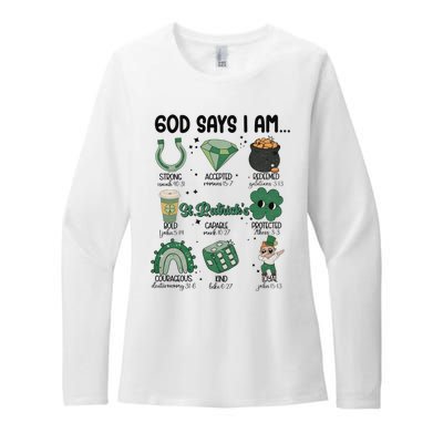 God Says I Am Retro St PatrickS Day Womens CVC Long Sleeve Shirt