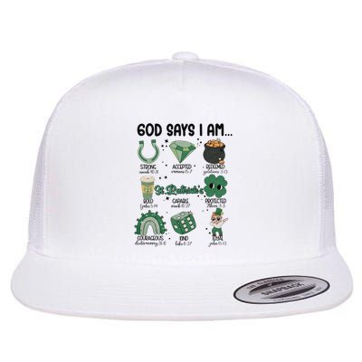 God Says I Am Retro St PatrickS Day Flatbill Hat