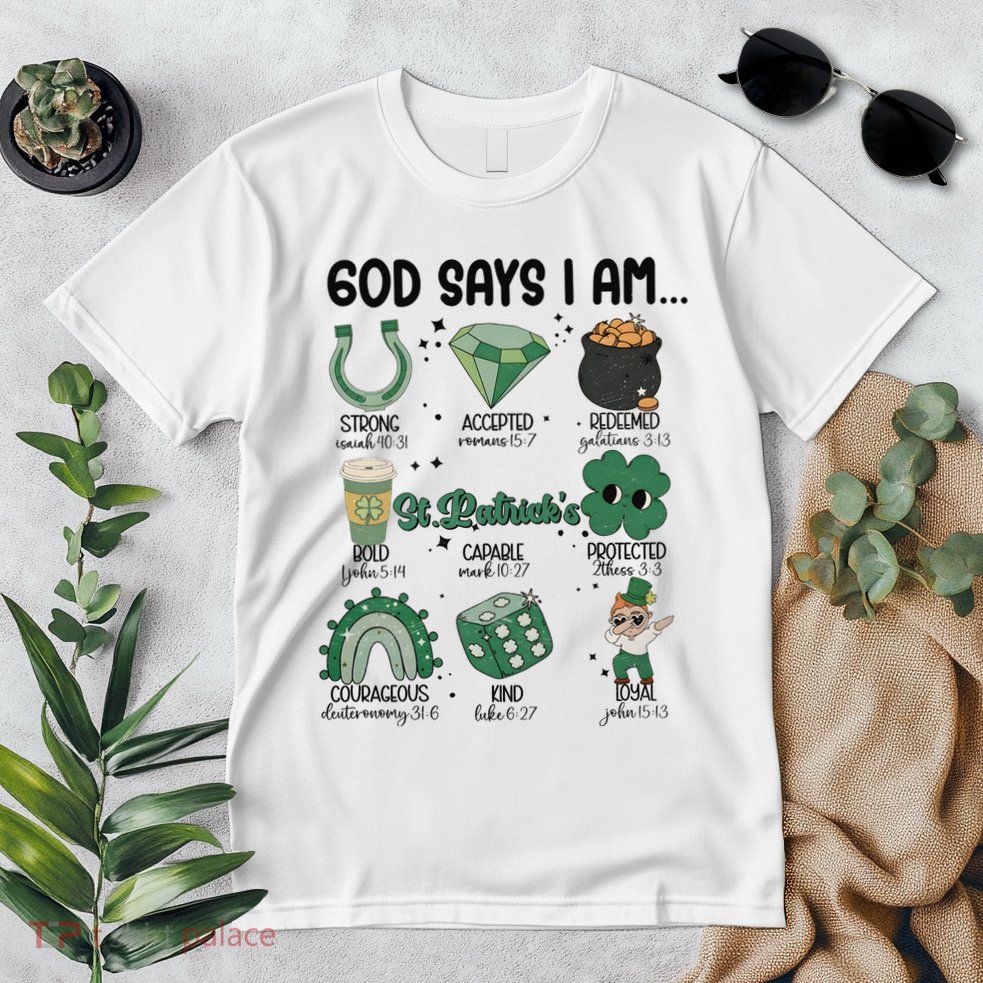 God Says I Am Retro St PatrickS Day Premium T-Shirt