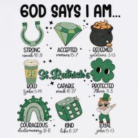 God Says I Am Retro St PatrickS Day Baby Bodysuit