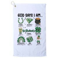 God Says I Am Retro St PatrickS Day Golf Towel