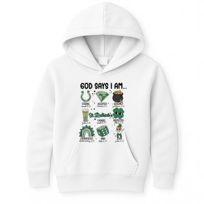 God Says I Am Retro St PatrickS Day Kids Hoodie
