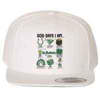 God Says I Am Retro St PatrickS Day Wool Snapback Cap