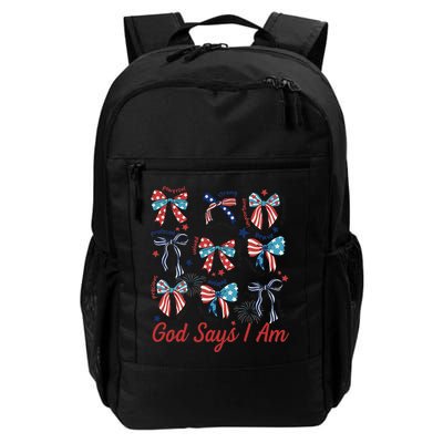 God Say I Am Coquette Bow 4th Of July Women Girl Teen Backpack