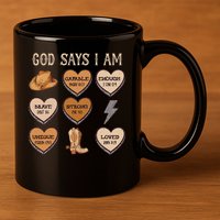 God Say I Am Conversation Heart Rodeo Western Christian 11oz C Handle Ceramic Mug