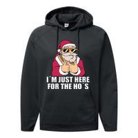 Gangsta Santa Im just here for the Hos Cool Xmas Christmas Performance Fleece Hoodie