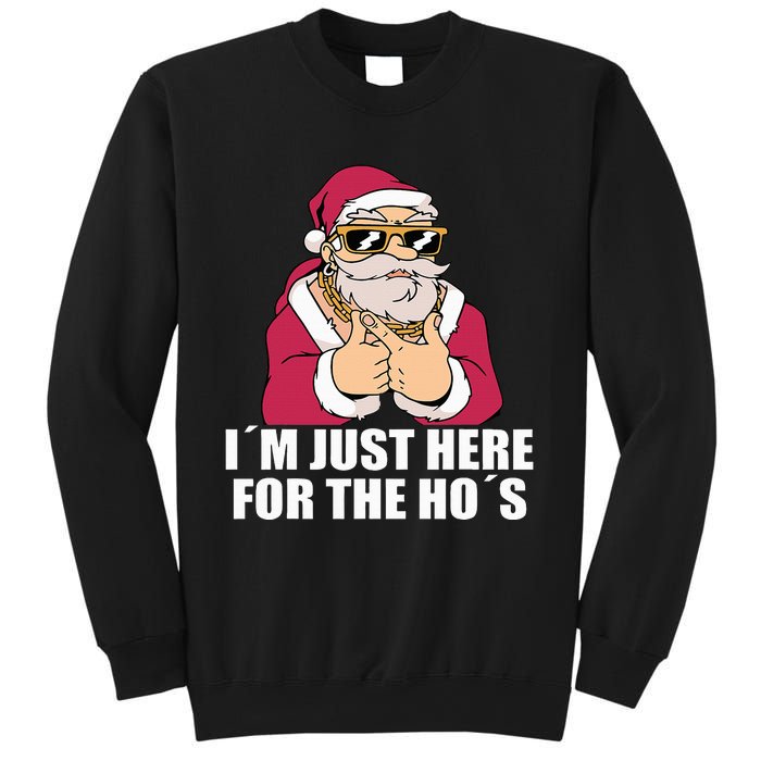 Gangsta Santa Im just here for the Hos Cool Xmas Christmas Sweatshirt