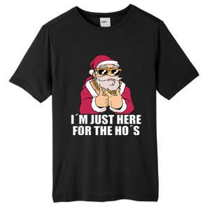 Gangsta Santa Im just here for the Hos Cool Xmas Christmas Tall Fusion ChromaSoft Performance T-Shirt