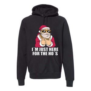 Gangsta Santa Im just here for the Hos Cool Xmas Christmas Premium Hoodie