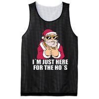 Gangsta Santa Im just here for the Hos Cool Xmas Christmas Mesh Reversible Basketball Jersey Tank