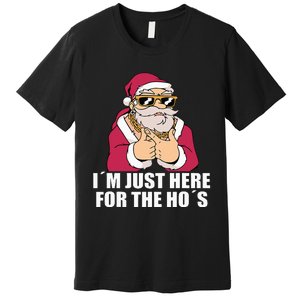 Gangsta Santa Im just here for the Hos Cool Xmas Christmas Premium T-Shirt