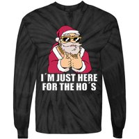 Gangsta Santa Im just here for the Hos Cool Xmas Christmas Tie-Dye Long Sleeve Shirt