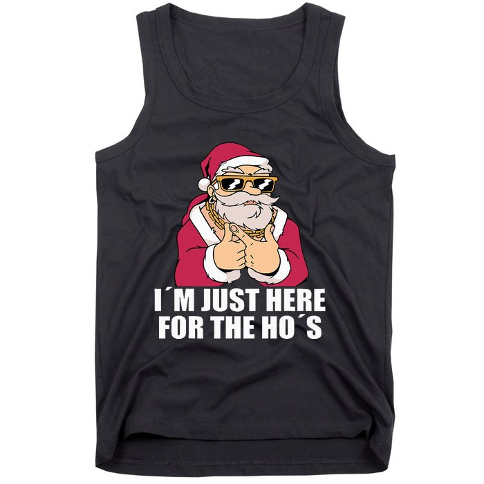 Gangsta Santa Im just here for the Hos Cool Xmas Christmas Tank Top